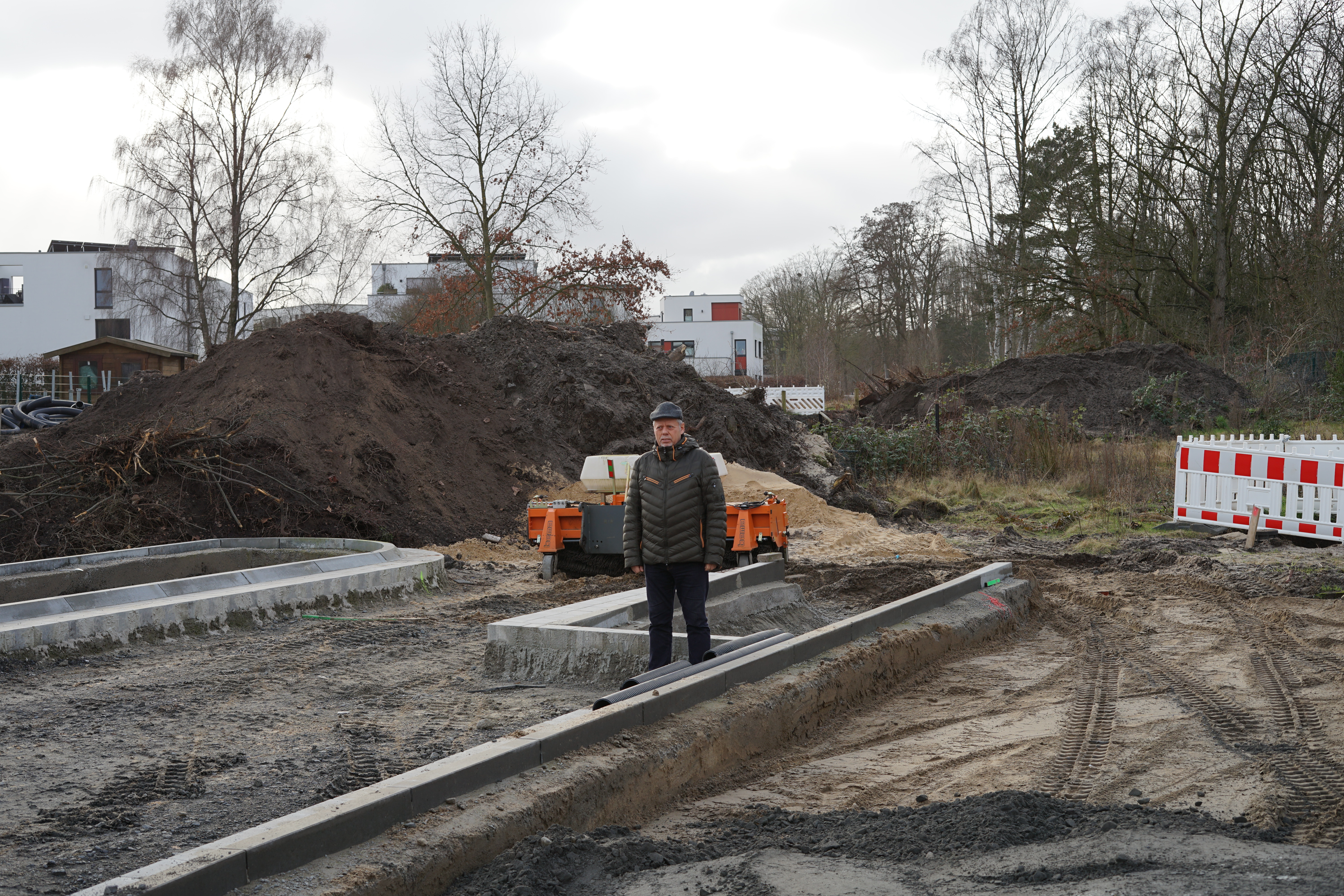 Seidler an der Baustelle